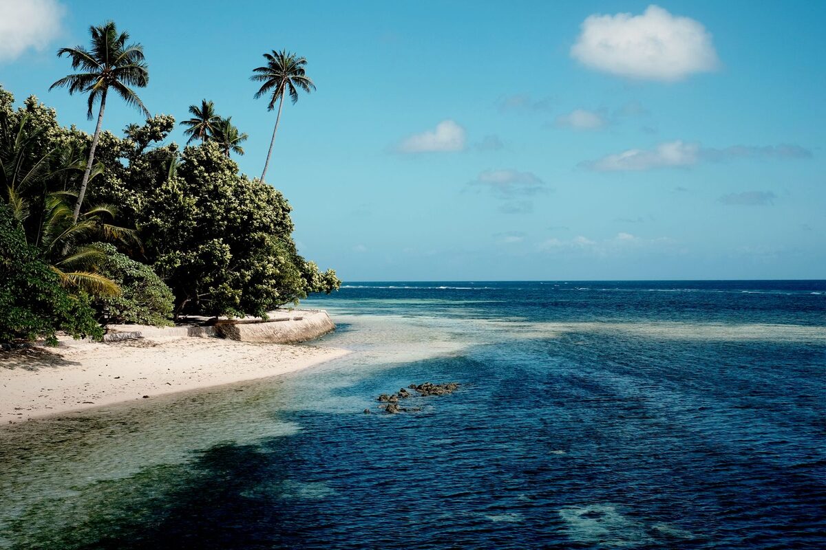 A quiet, secluded cove near Kesari with no crowds